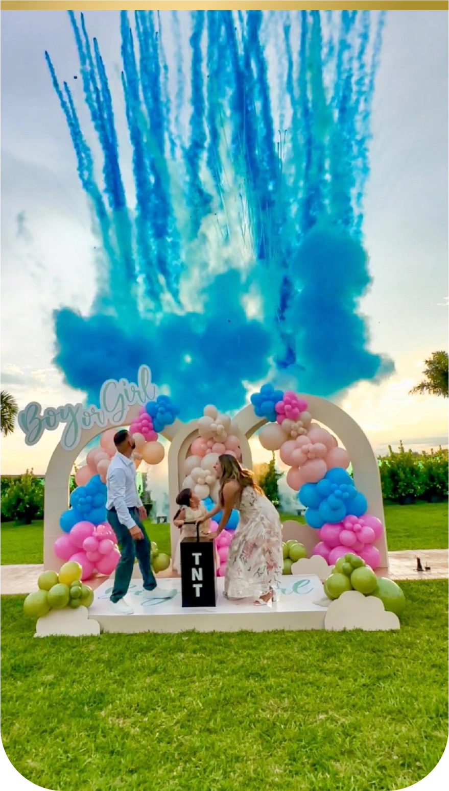 Artificii Gender Reveal — exemplu 1